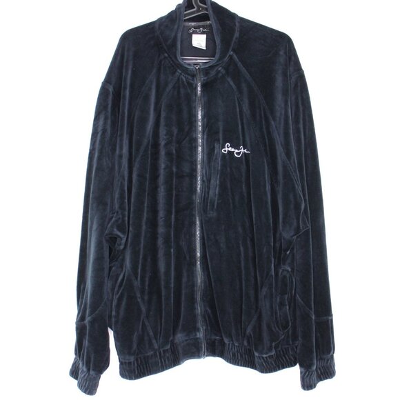 Vintage Sean John Mens 2XL Y2K Velvet Velour Tracksuit Two Piece Set M1099 - Picture 2 of 12